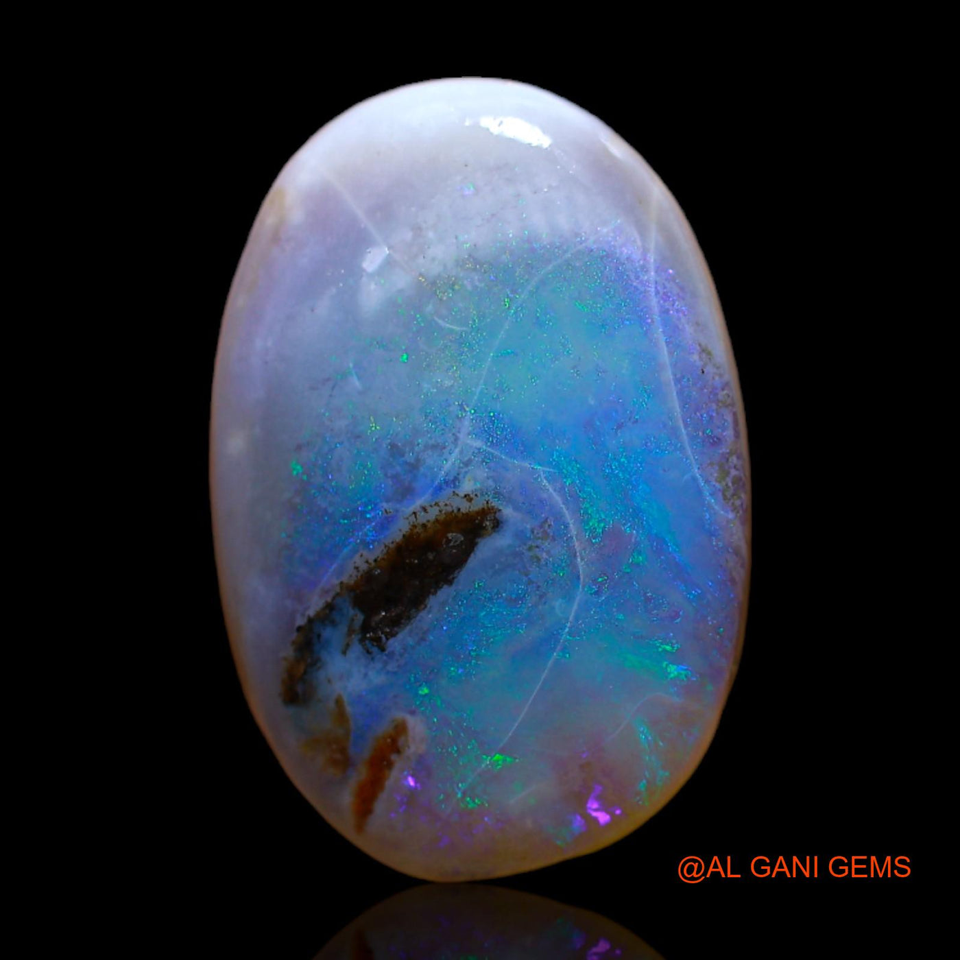 7.00 Cts Natural Australian Fire Opal Loose Gemstone Oval Cabochon 19x13x4 mm RC-818