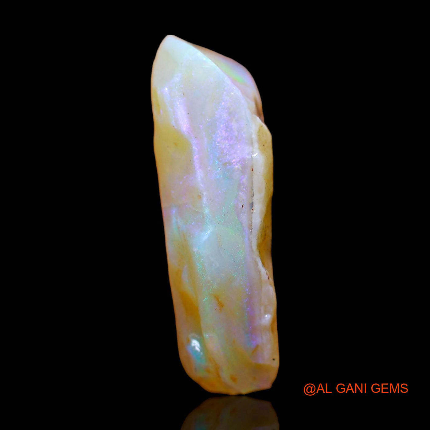 Natural Untreated Fire Opal Loose Gemstone Fancy Rough From Australia 8.00 Cts 20x10x6 mm RC-81