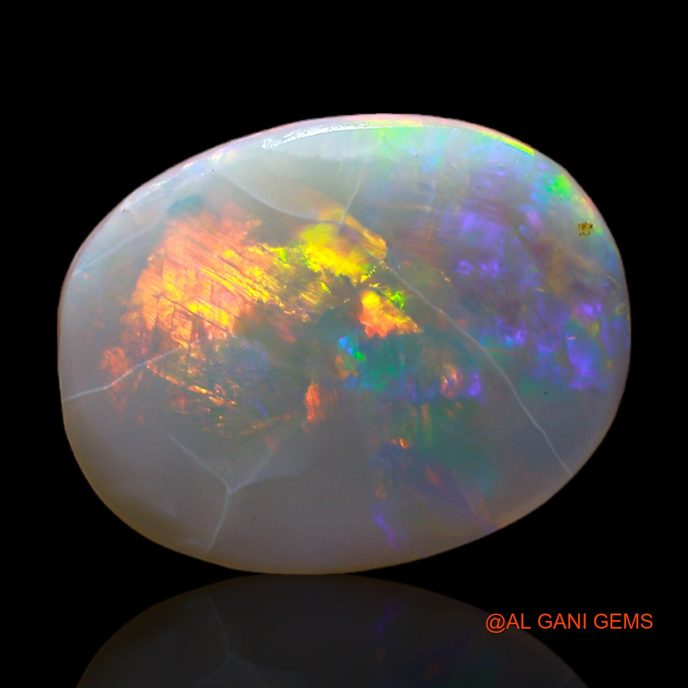 Natural Untreated Fire Opal Loose Gemstone Oval Rough From Australia 4.00 Cts 18x14x2 mm RC-821
