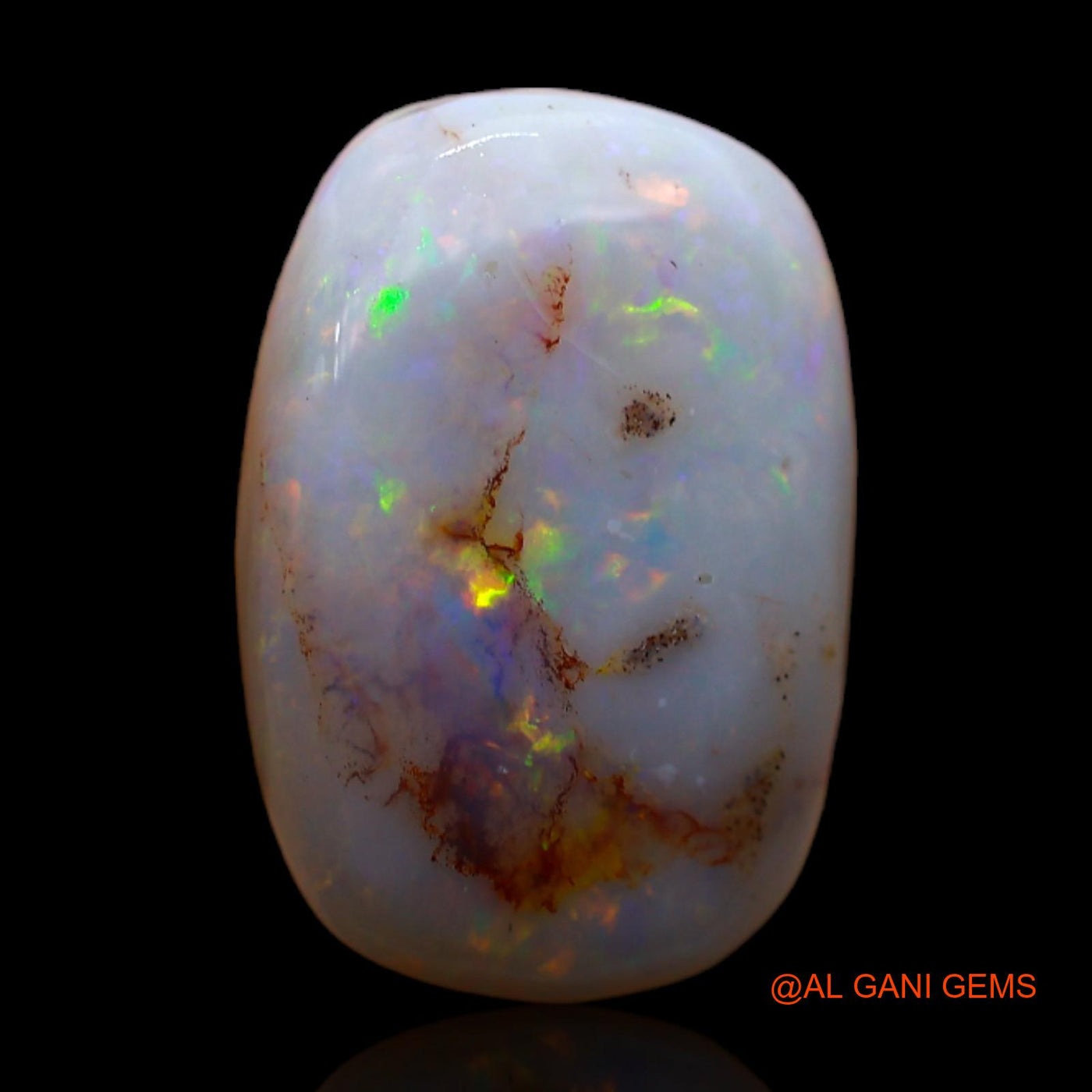 Natural Untreated Fire Opal Loose Gemstone Oval Rough From Australia 8.00 Cts 17x12x5 mm RC-832