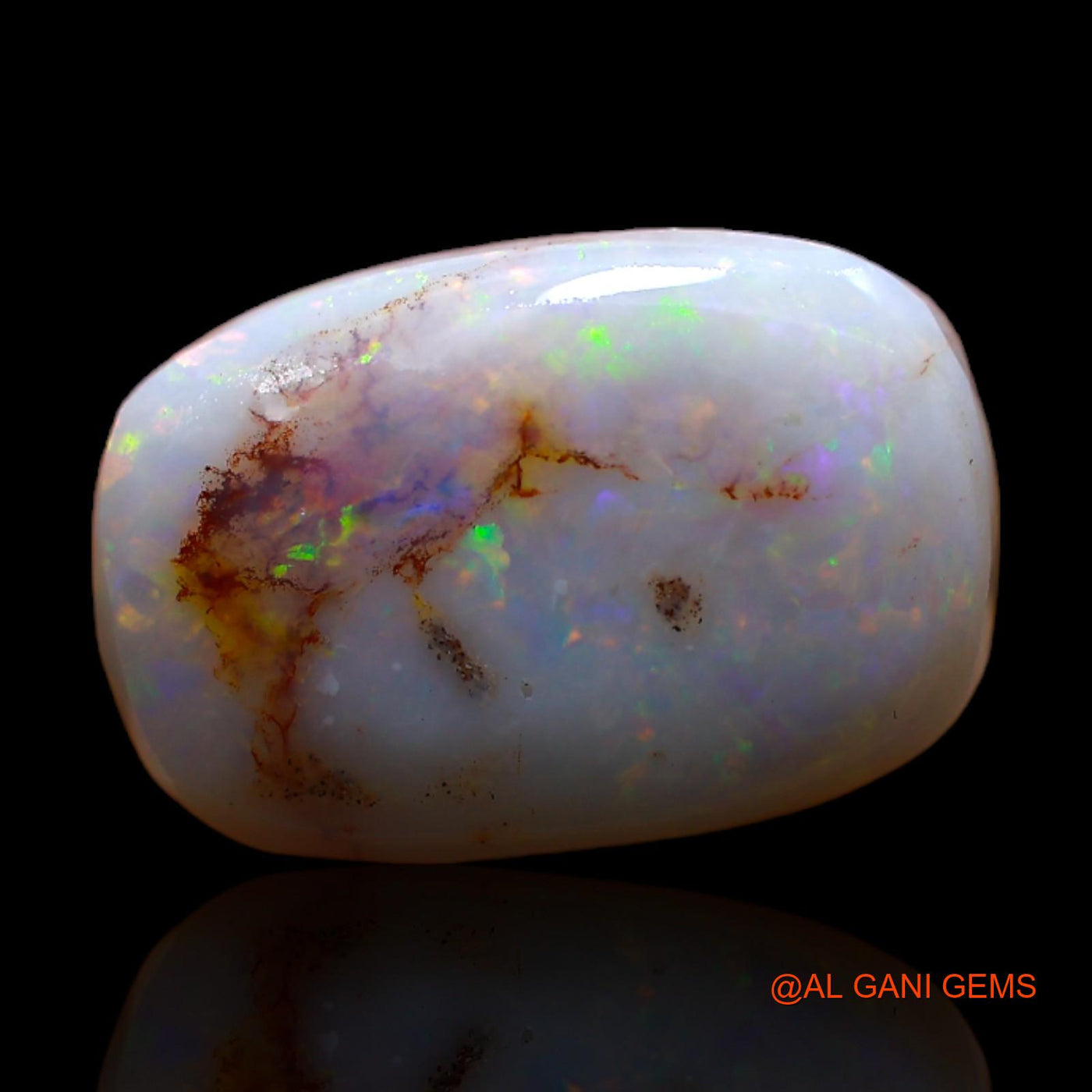Natural Untreated Fire Opal Loose Gemstone Oval Rough From Australia 8.00 Cts 17x12x5 mm RC-832