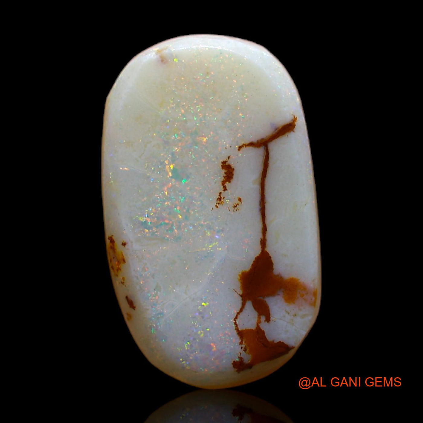 Natural Untreated Fire Opal Loose Gemstone Oval Rough From Australia 4.00 Cts 17x10x2 mm RC-850