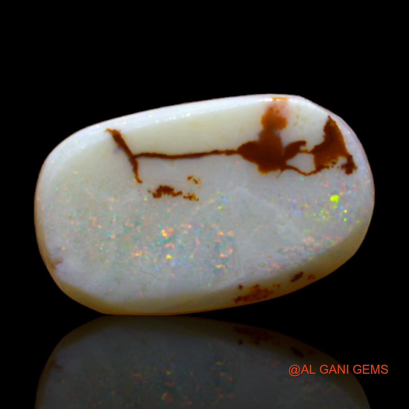 Natural Untreated Fire Opal Loose Gemstone Oval Rough From Australia 4.00 Cts 17x10x2 mm RC-850