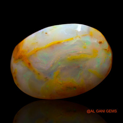 Natural Untreated Fire Opal Loose Gemstone Oval Rough From Australia 6.00 Cts 17x11x4 mm RC-857