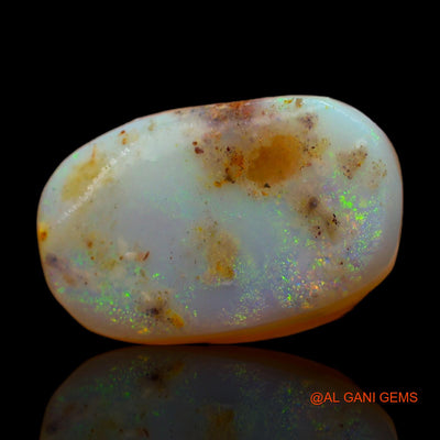 Natural Untreated Fire Opal Loose Gemstone Oval Rough From Australia 5.00 Cts 17x10x3 mm RC-884