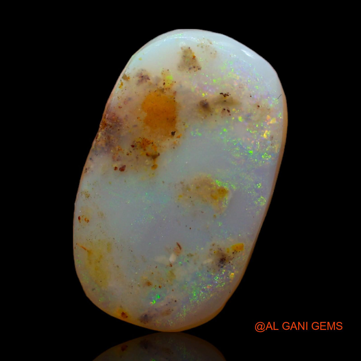Natural Untreated Fire Opal Loose Gemstone Oval Rough From Australia 5.00 Cts 17x10x3 mm RC-884