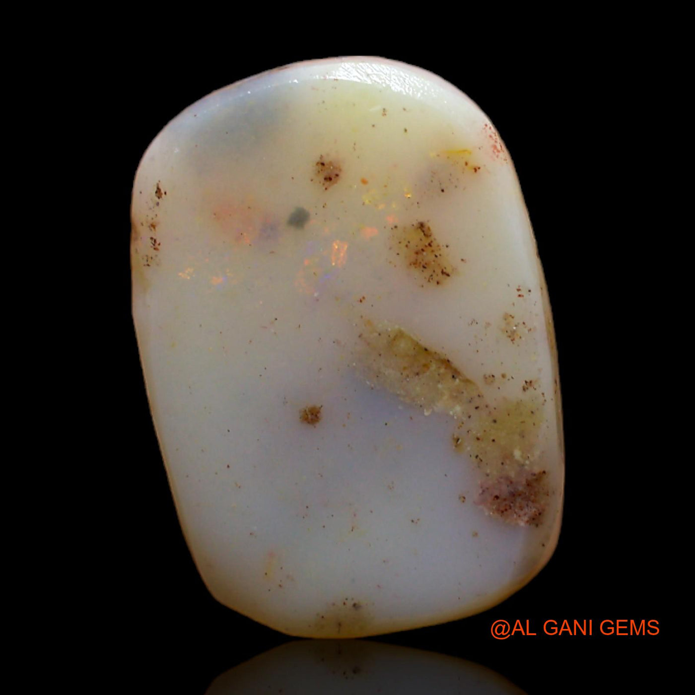 Natural Fire Opal Gemstone 4.00 Cts Loose Oval Rough From Australia 16x11x3 mm RC-908