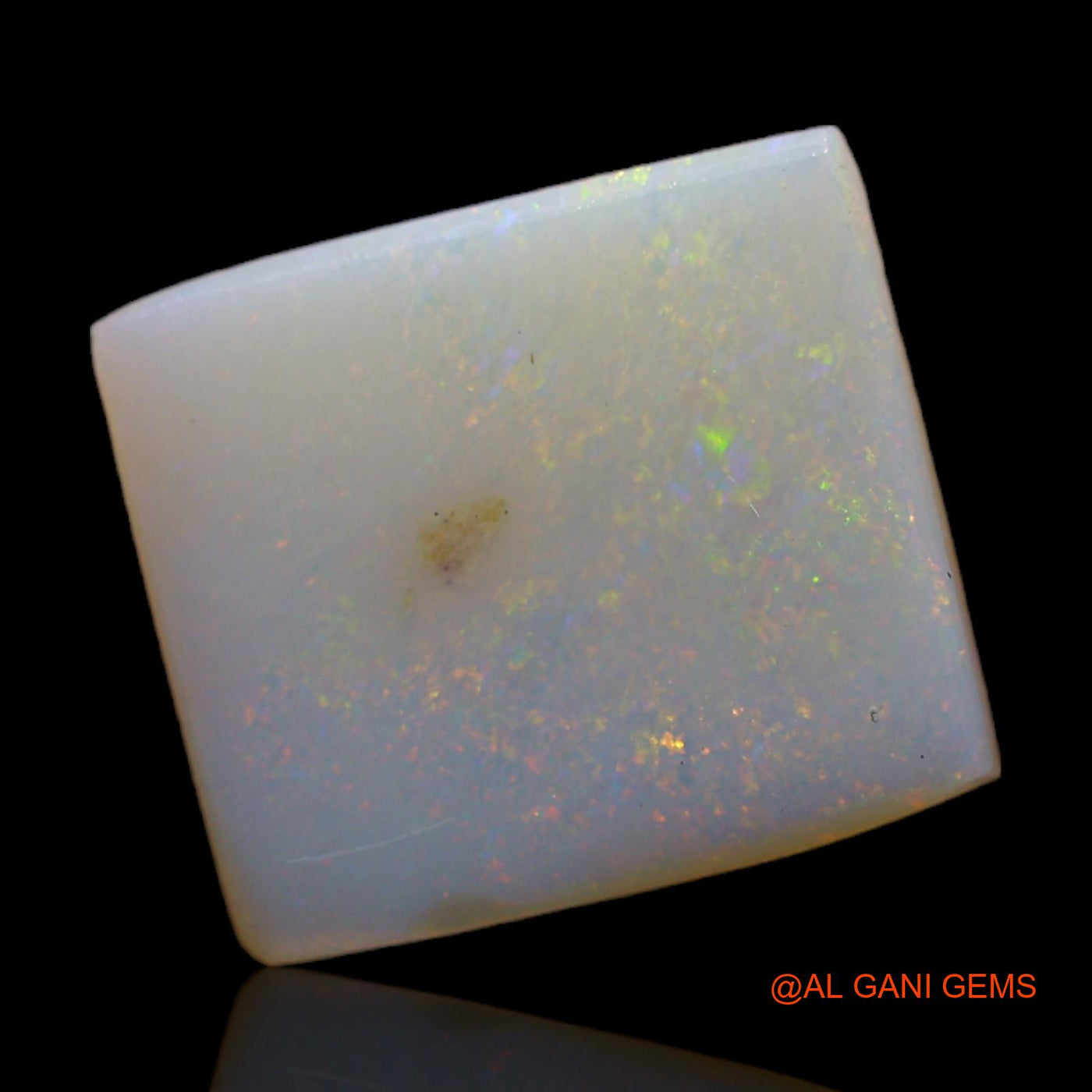 Natural Fire Opal Gemstone 3.00 Cts Loose Square Rough From Australia 12x11x2 mm RC-913
