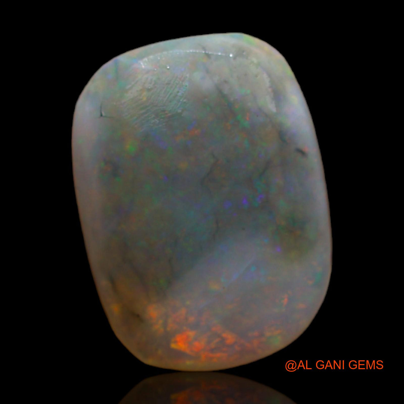 Natural Fire Opal Gemstone 4.00 Cts Loose Oval Rough From Australia 14x10x4 mm RC-925