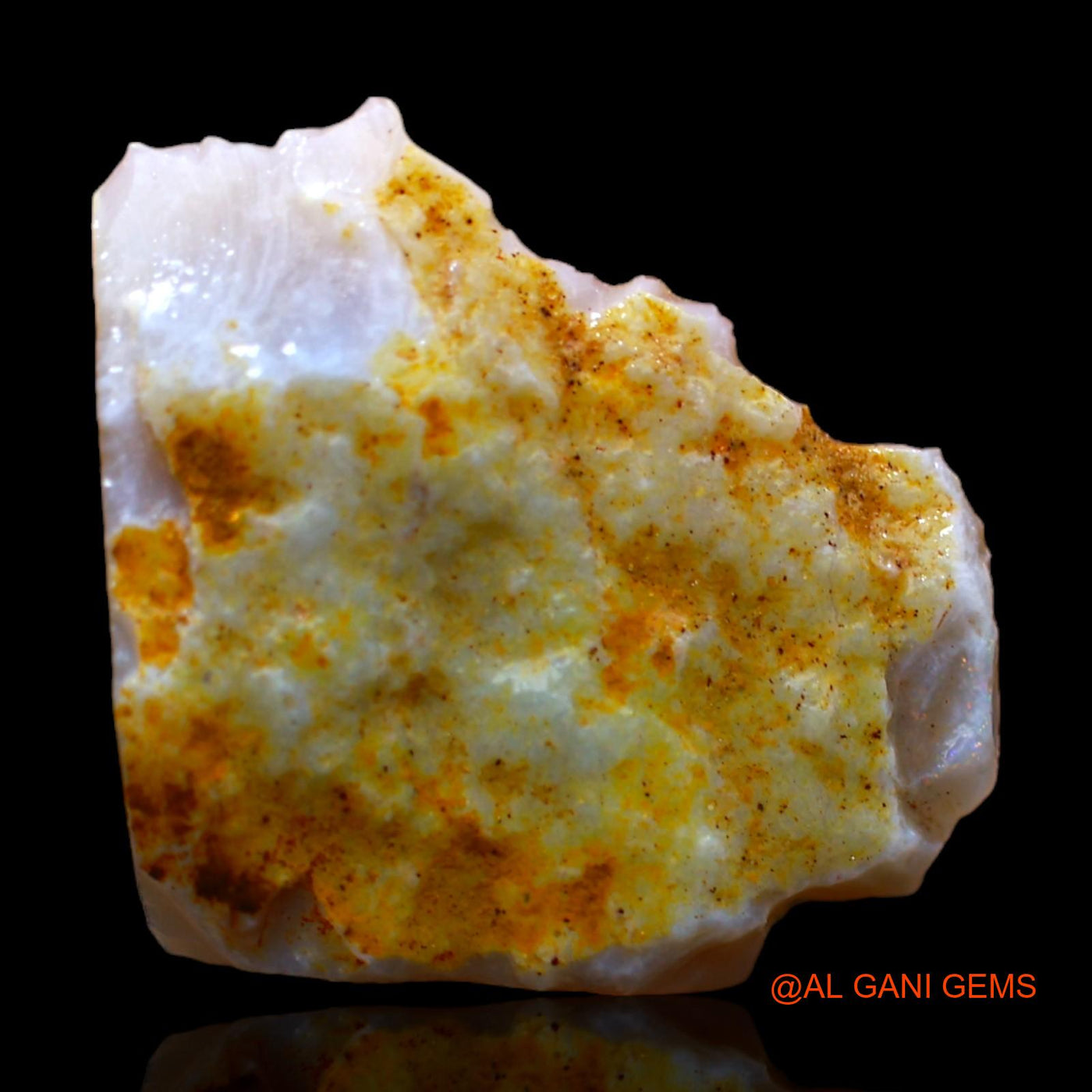 Natural Untreated Fire Opal Loose Gemstone Fancy Rough From Australia 4.00 Cts 16x16x3 mm RC-92