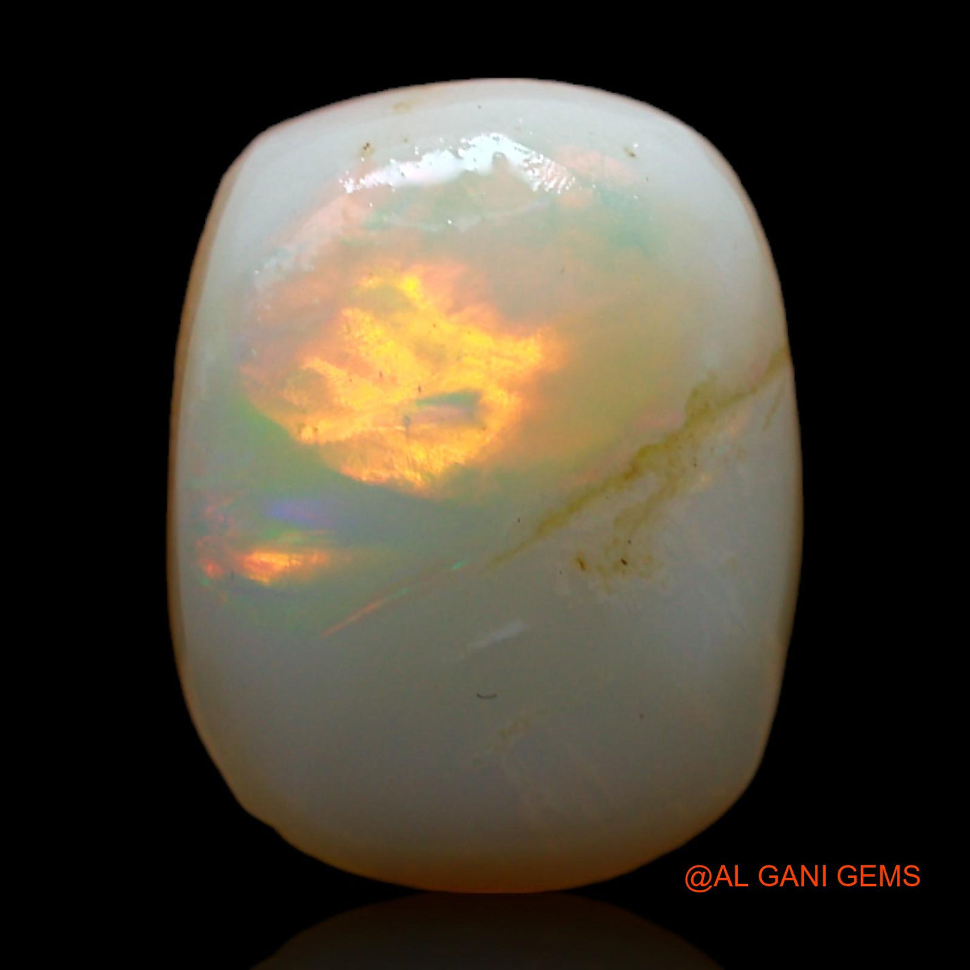 Natural Untreated Fire Opal Loose Gemstone Oval Rough From Australia 5.00 Cts 15x11x4 mm RC-931