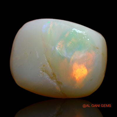 Natural Untreated Fire Opal Loose Gemstone Oval Rough From Australia 5.00 Cts 15x11x4 mm RC-931