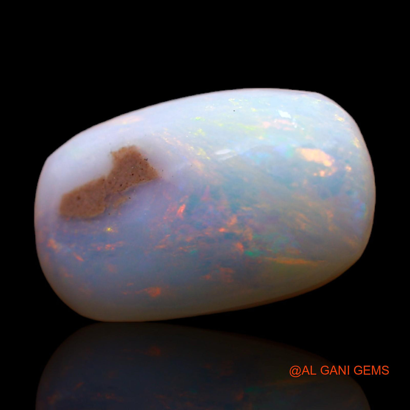 Natural Untreated Fire Opal Loose Gemstone Oval Rough From Australia 4.00 Cts 15x9x4 mm RC-947