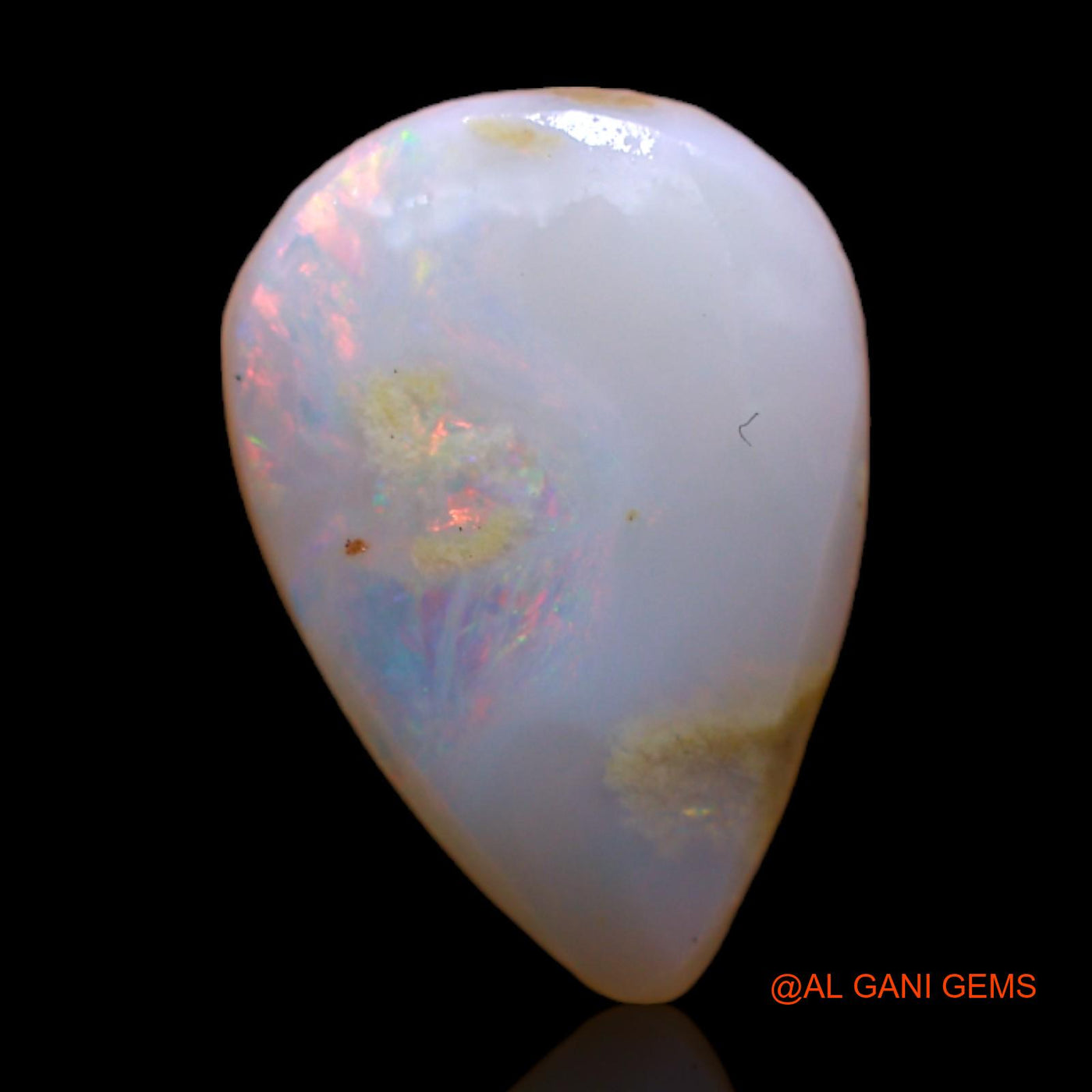 3.00 Cts Natural Australian Fire Opal Loose Gemstone Pear Rough 15x10x3 mm RC-955