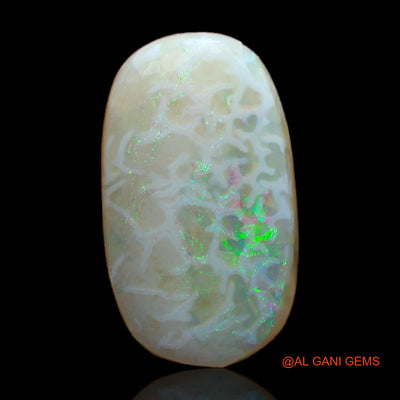 Natural Untreated Fire Opal Loose Gemstone Oval Rough From Australia 5.00 Cts 15x9x5 mm RC-957