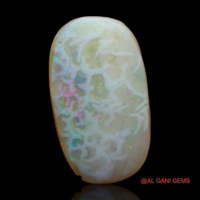 Natural Untreated Fire Opal Loose Gemstone Oval Rough From Australia 5.00 Cts 15x9x5 mm RC-957