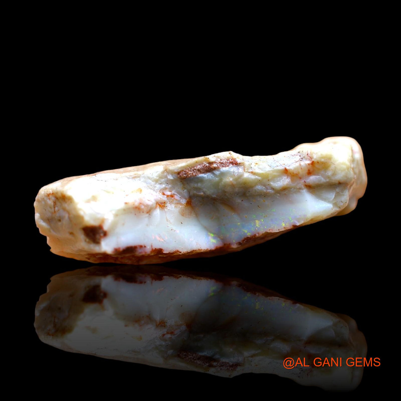 57.00 Cts Natural Australian Fire Opal Loose Gemstone Fancy Rough 39x29x11 mm RC-9
