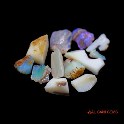 12 Pcs 25.00 Cts Natural Australian Fire Opal Loose Gemstone Fancy Rough Wholesale Lot 3X7 TO 8X18 MM RD-10