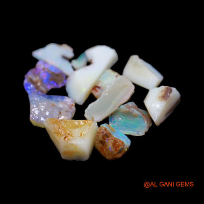 12 Pcs 25.00 Cts Natural Australian Fire Opal Loose Gemstone Fancy Rough Wholesale Lot 3X7 TO 8X18 MM RD-10