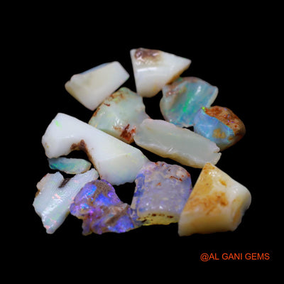 12 Pcs 25.00 Cts Natural Australian Fire Opal Loose Gemstone Fancy Rough Wholesale Lot 3X7 TO 8X18 MM RD-10