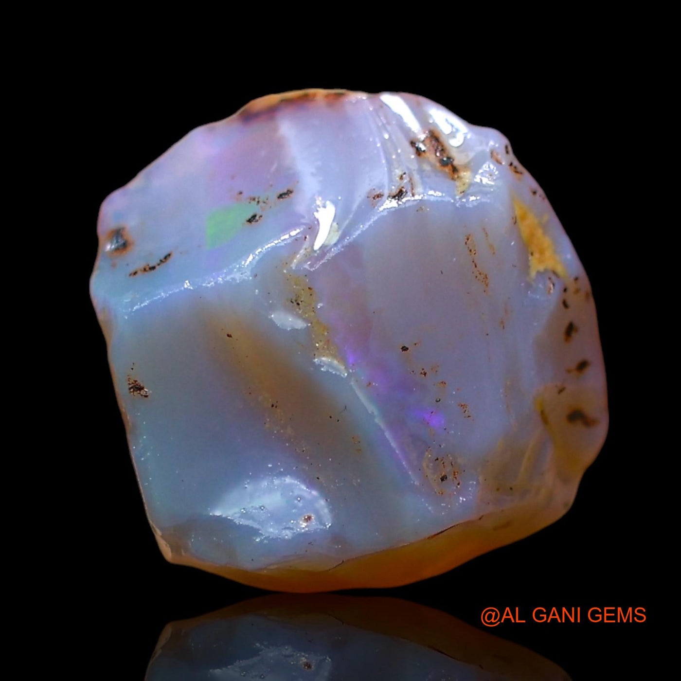 Natural Fire Opal Gemstone 4.00 Cts Loose Fancy Rough From Australia 11x11x6 mm RD-118