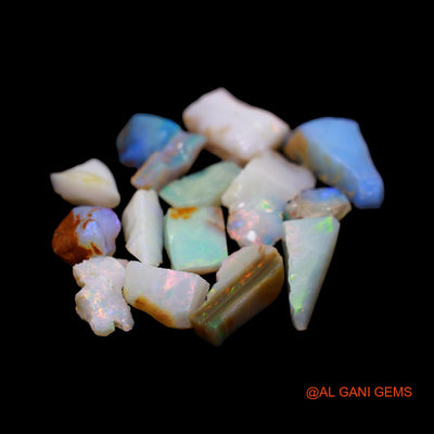 14 Pcs 24.00 Cts Natural Australian Fire Opal Loose Gemstone Fancy Rough Wholesale Lot 6X7 TO 6X17 MM RD-12
