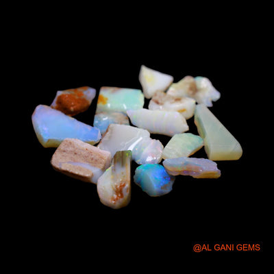14 Pcs 24.00 Cts Natural Australian Fire Opal Loose Gemstone Fancy Rough Wholesale Lot 6X7 TO 6X17 MM RD-12
