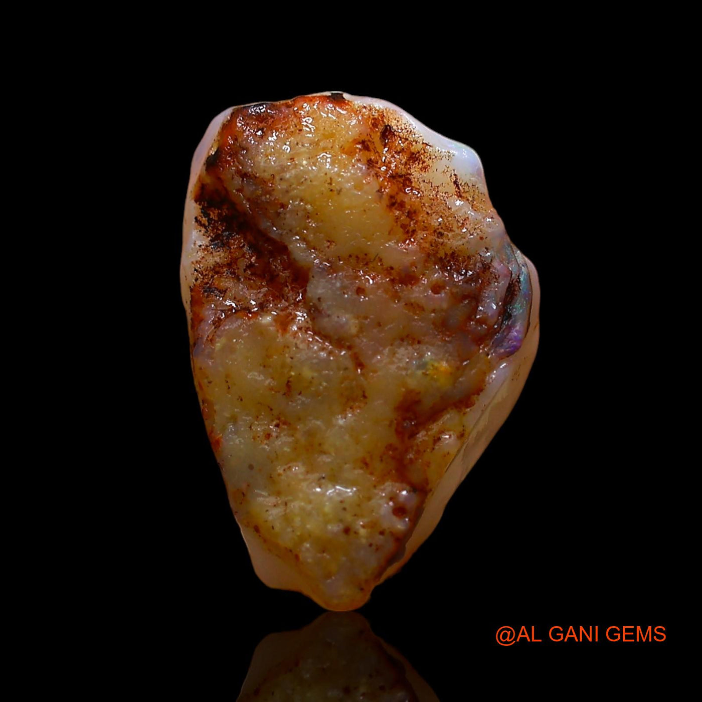 2.00 Cts Natural Australian Fire Opal Loose Gemstone Fancy Rough 13x8x4 mm RD-135