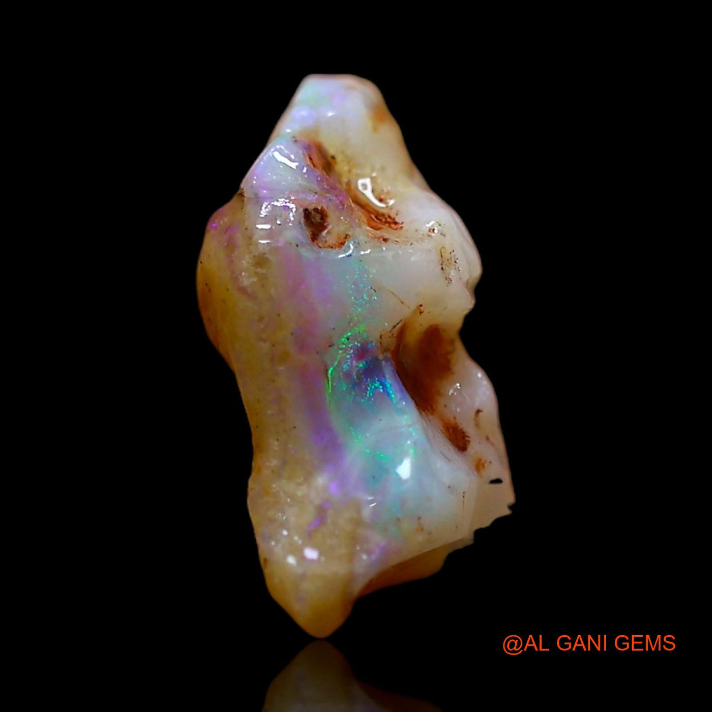 Natural Untreated Fire Opal Loose Gemstone Fancy Rough From Australia 2.00 Cts 10x10x5 mm RD-145
