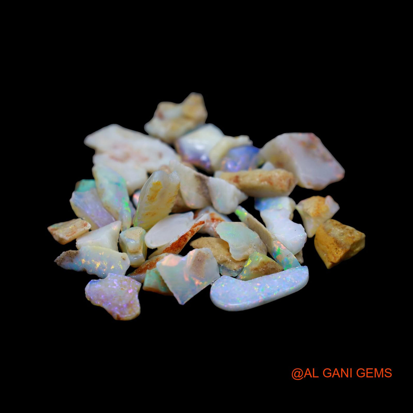 35 Pcs Wholesale Lot Natural Fire Opal Gemstone 40.00 Cts Loose Fancy Rough From Australia 4X6 TO 14X16 MM RD-14