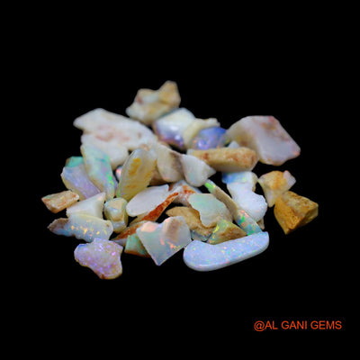 35 Pcs Wholesale Lot Natural Fire Opal Gemstone 40.00 Cts Loose Fancy Rough From Australia 4X6 TO 14X16 MM RD-14
