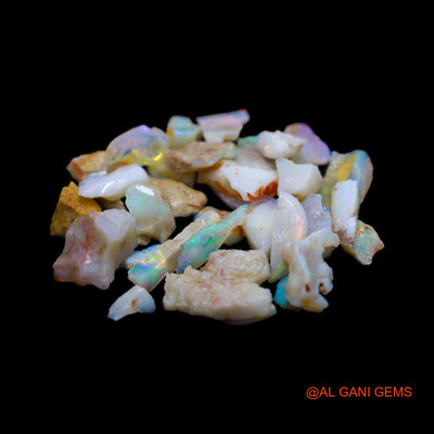 35 Pcs Wholesale Lot Natural Fire Opal Gemstone 40.00 Cts Loose Fancy Rough From Australia 4X6 TO 14X16 MM RD-14