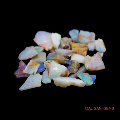 33 Pcs Wholesale Lot Natural Fire Opal Gemstone 42.00 Cts Loose Fancy Rough From Australia 4X5 TO 7X18 MM RD-15
