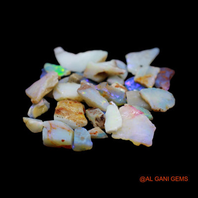 33 Pcs Wholesale Lot Natural Fire Opal Gemstone 42.00 Cts Loose Fancy Rough From Australia 4X5 TO 7X18 MM RD-15