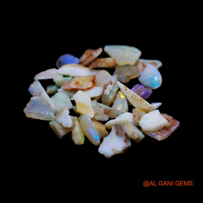 37 Pcs 53.00 Cts Natural Australian Fire Opal Loose Gemstone Fancy Rough Wholesale Lot 3X5 TO 4X18 MM RD-16