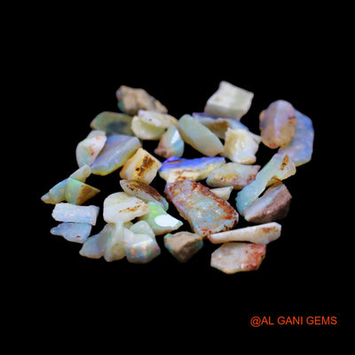 30.00 Cts Natural Australian Fire Opal Fancy Rough 44 Pcs Wholesale Lot Loose Gemstone 5X5 TO 9X18 MM RD-17