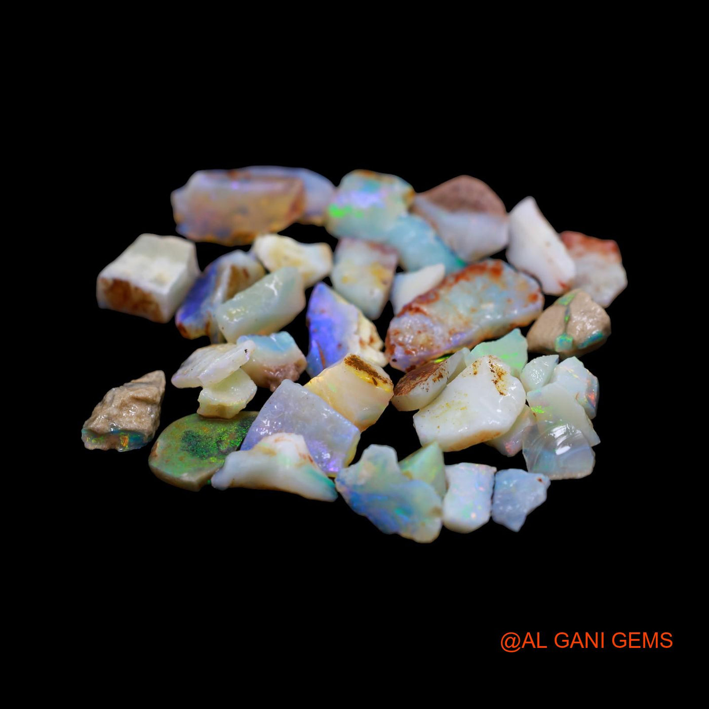30.00 Cts Natural Australian Fire Opal Fancy Rough 44 Pcs Wholesale Lot Loose Gemstone 5X5 TO 9X18 MM RD-17