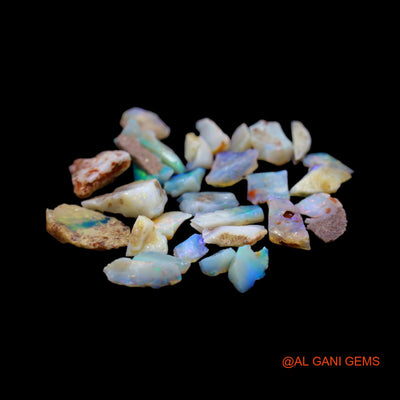 32 Pcs 40.00 Cts Natural Australian Fire Opal Loose Gemstone Fancy Rough Wholesale Lot 3X5 TO 15X17 MM RD-18