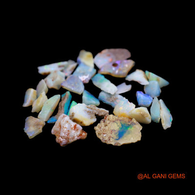 32 Pcs 40.00 Cts Natural Australian Fire Opal Loose Gemstone Fancy Rough Wholesale Lot 3X5 TO 15X17 MM RD-18