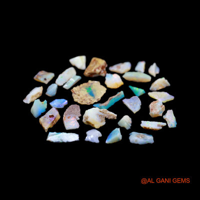 32 Pcs 40.00 Cts Natural Australian Fire Opal Loose Gemstone Fancy Rough Wholesale Lot 3X5 TO 15X17 MM RD-18