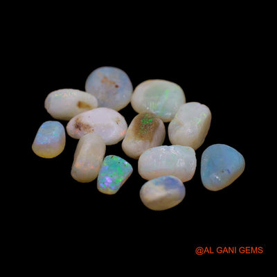 13 Pcs 8.00 Cts Natural Australian Fire Opal Loose Gemstone Fancy Rough Wholesale Lot 4X5 TO 6X7 MM RD-201