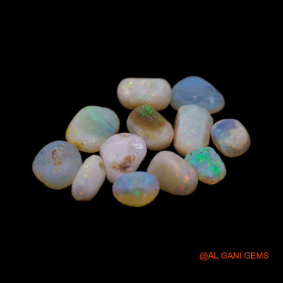13 Pcs 8.00 Cts Natural Australian Fire Opal Loose Gemstone Fancy Rough Wholesale Lot 4X5 TO 6X7 MM RD-201
