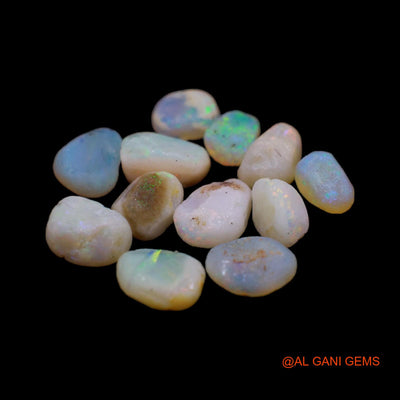 13 Pcs 8.00 Cts Natural Australian Fire Opal Loose Gemstone Fancy Rough Wholesale Lot 4X5 TO 6X7 MM RD-201