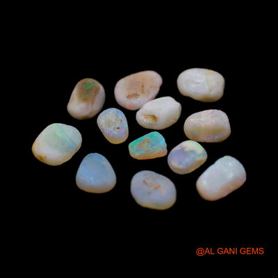 13 Pcs 8.00 Cts Natural Australian Fire Opal Loose Gemstone Fancy Rough Wholesale Lot 4X5 TO 6X7 MM RD-201