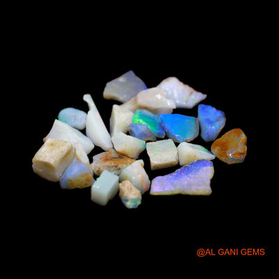 24 Pcs Wholesale Lot Natural Fire Opal Gemstone 14.00 Cts Loose Fancy Rough From Australia 3X4 TO 3X13 MM RD-202