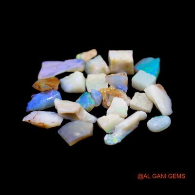 24 Pcs Wholesale Lot Natural Fire Opal Gemstone 14.00 Cts Loose Fancy Rough From Australia 3X4 TO 3X13 MM RD-202