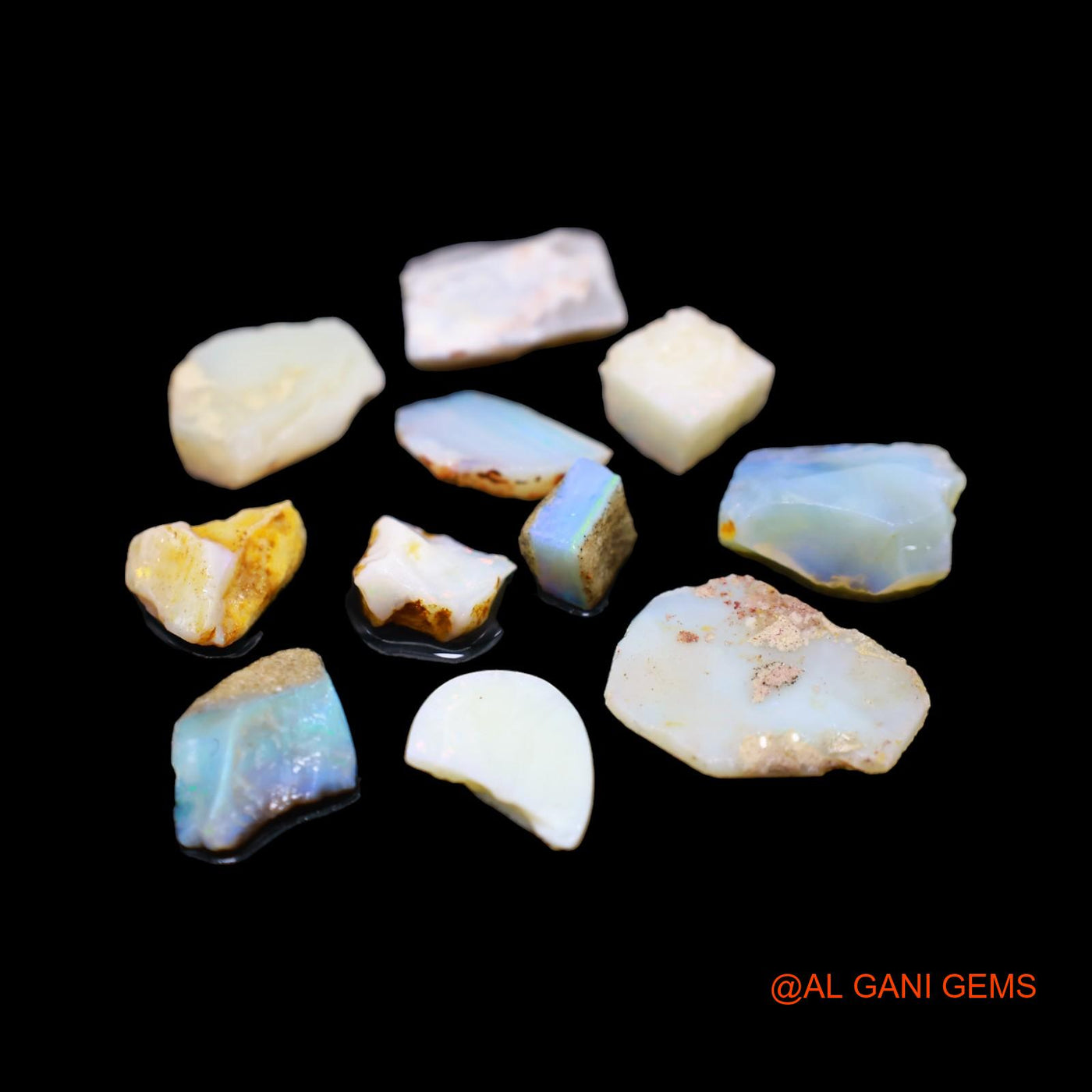 11 Pcs 30.00 Cts Natural Australian Fire Opal Loose Gemstone Fancy Rough Wholesale Lot 5X6 TO 13X18 MM RD-205