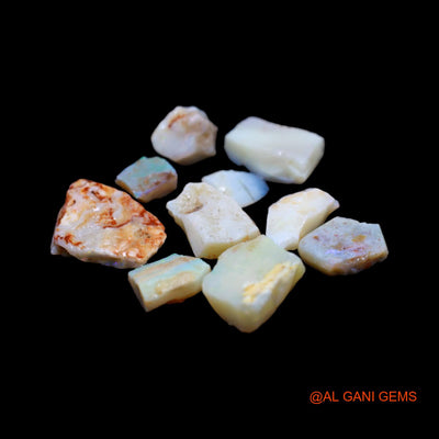 10 Pcs 39.00 Cts Natural Australian Fire Opal Loose Gemstone Fancy Rough Wholesale Lot 7X7 TO 15X17 MM RD-208