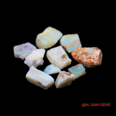 10 Pcs 39.00 Cts Natural Australian Fire Opal Loose Gemstone Fancy Rough Wholesale Lot 7X7 TO 15X17 MM RD-208