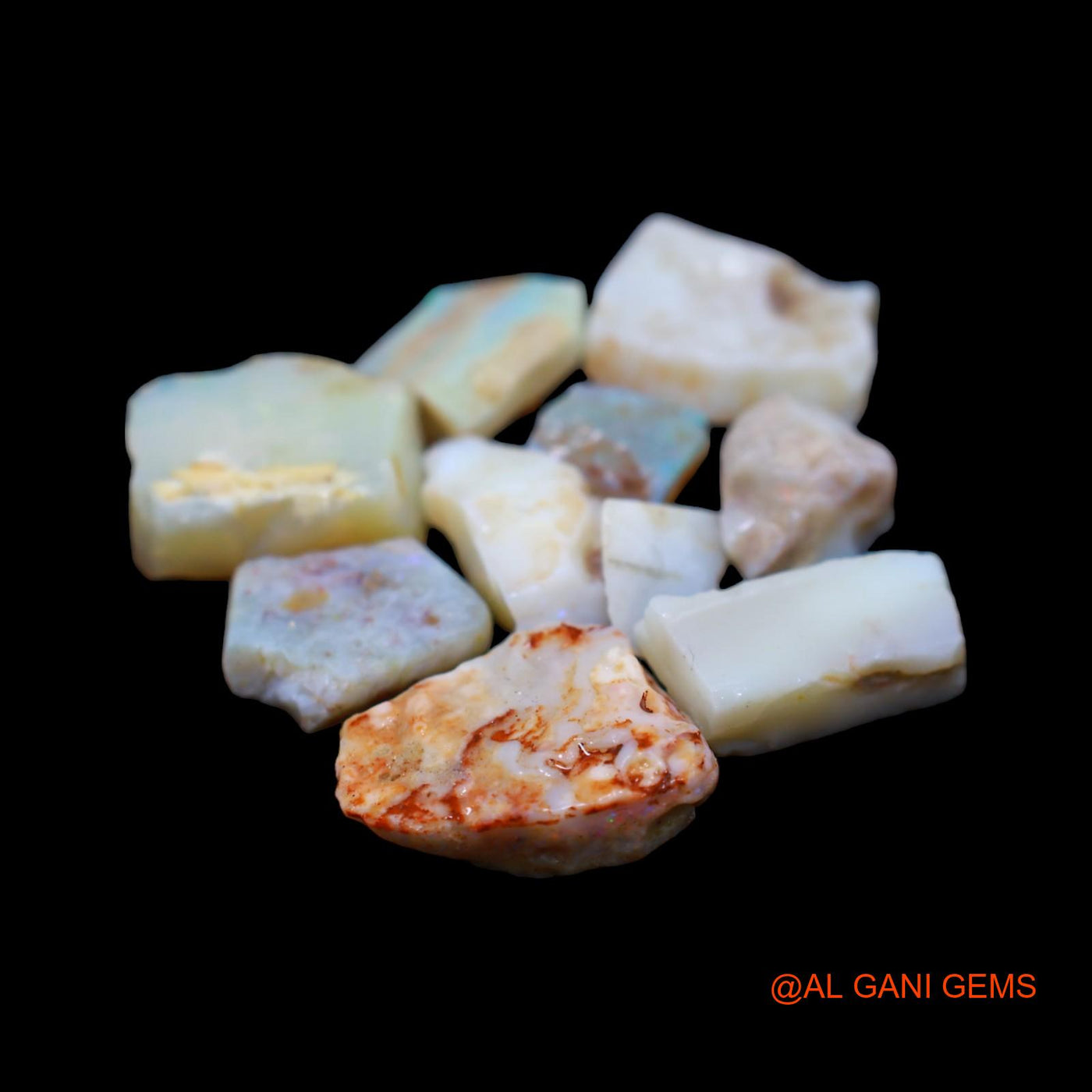 10 Pcs 39.00 Cts Natural Australian Fire Opal Loose Gemstone Fancy Rough Wholesale Lot 7X7 TO 15X17 MM RD-208